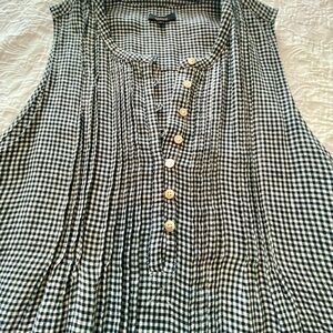 Quince Gingham Sleeveless Dress With Pockets XL